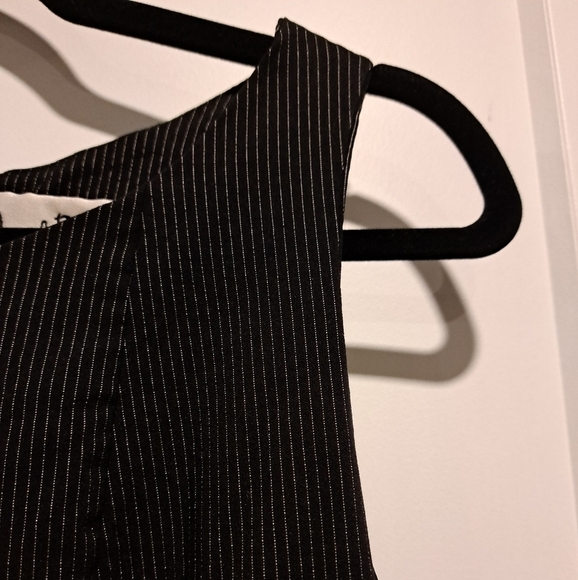 Joseph Ribkoff  Black Pinstripe Sleeveless dress - Picture 2 of 4